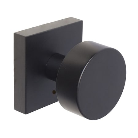 Weslock Mesa Knob Privacy Lock with Adjustable Latch and Full Lip Strike Matte Black Finish 007104242FR20